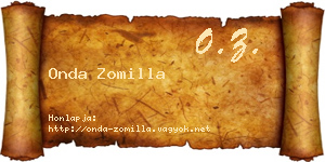 Onda Zomilla névjegykártya